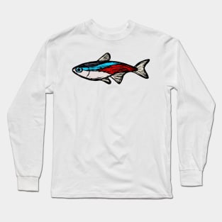 Neon tetra - freshwater aquarium fish Long Sleeve T-Shirt